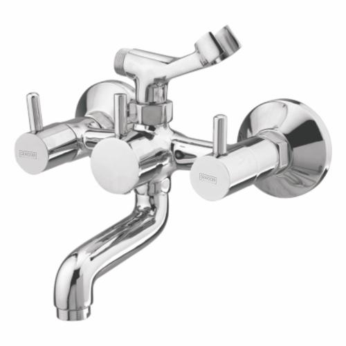 Wall mixer Telephonic WITH HAND SHOWER ARRANGEMENT ONLY WITH CRUTCH  Chrome